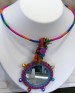 New Designer Thread-Mirror Pendent with Colourful thread chain-21